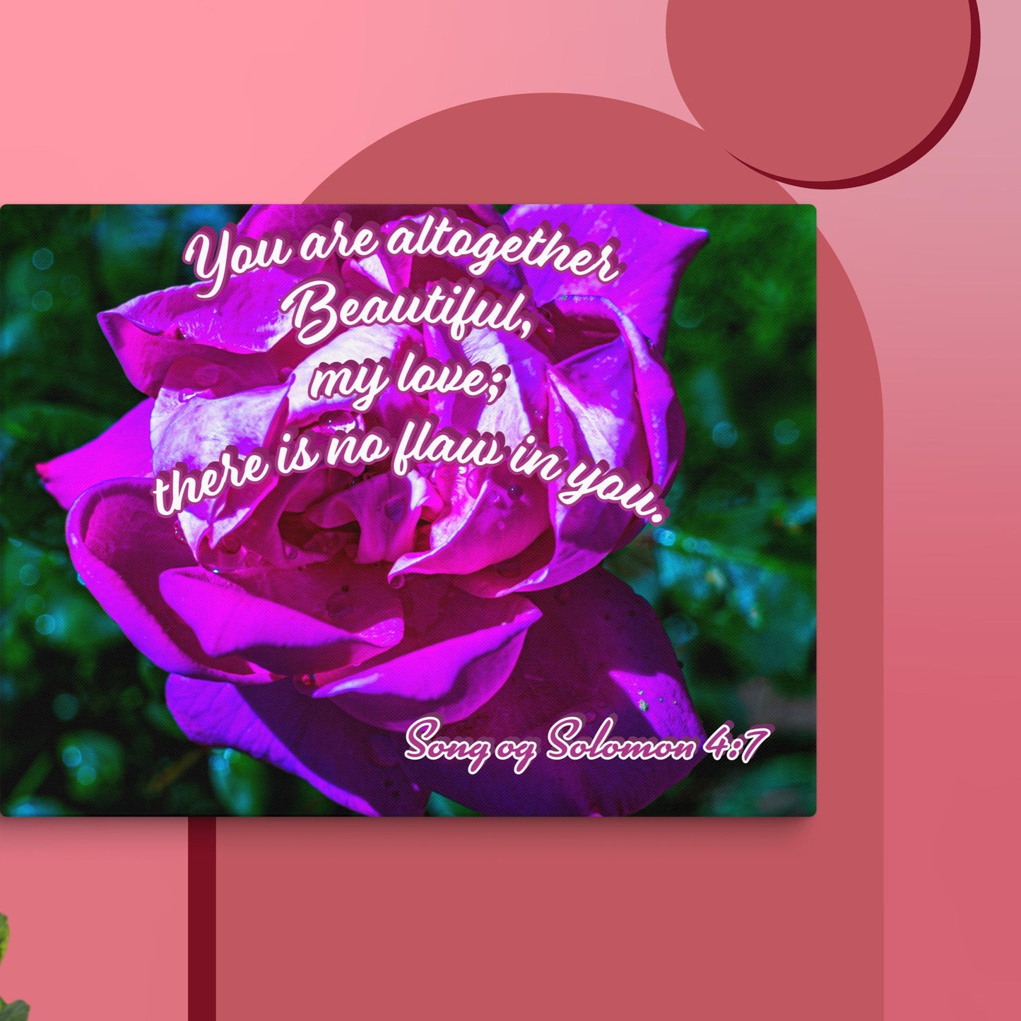 Canvas rose bible verse