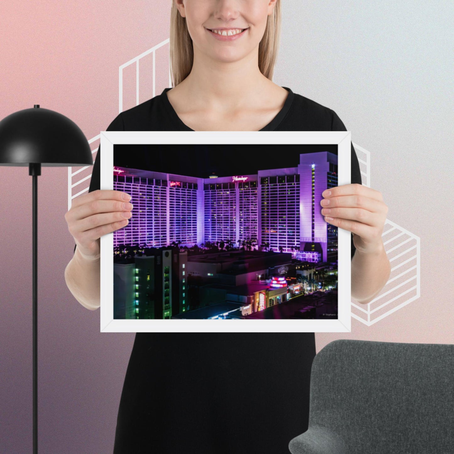 Framed poster Flamingo from the HighRoller