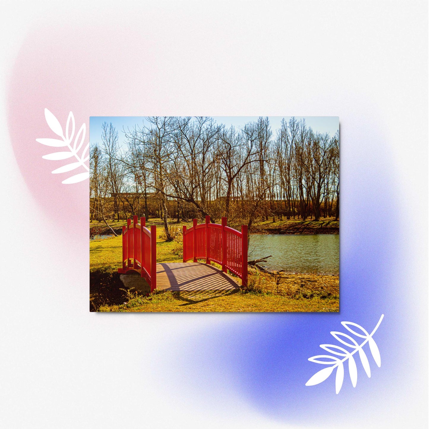 Metal prints red bridge