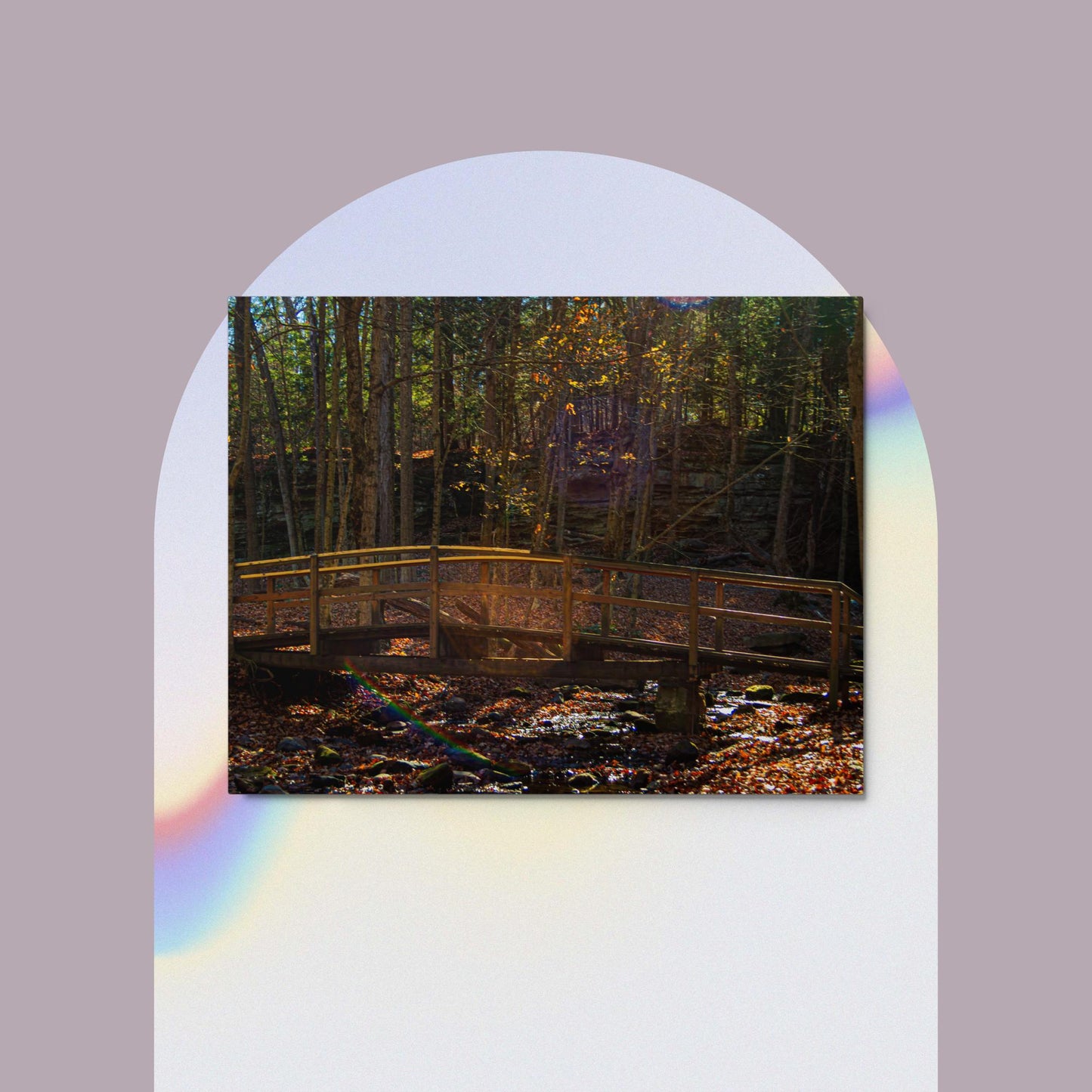 Metal prints calming bridge