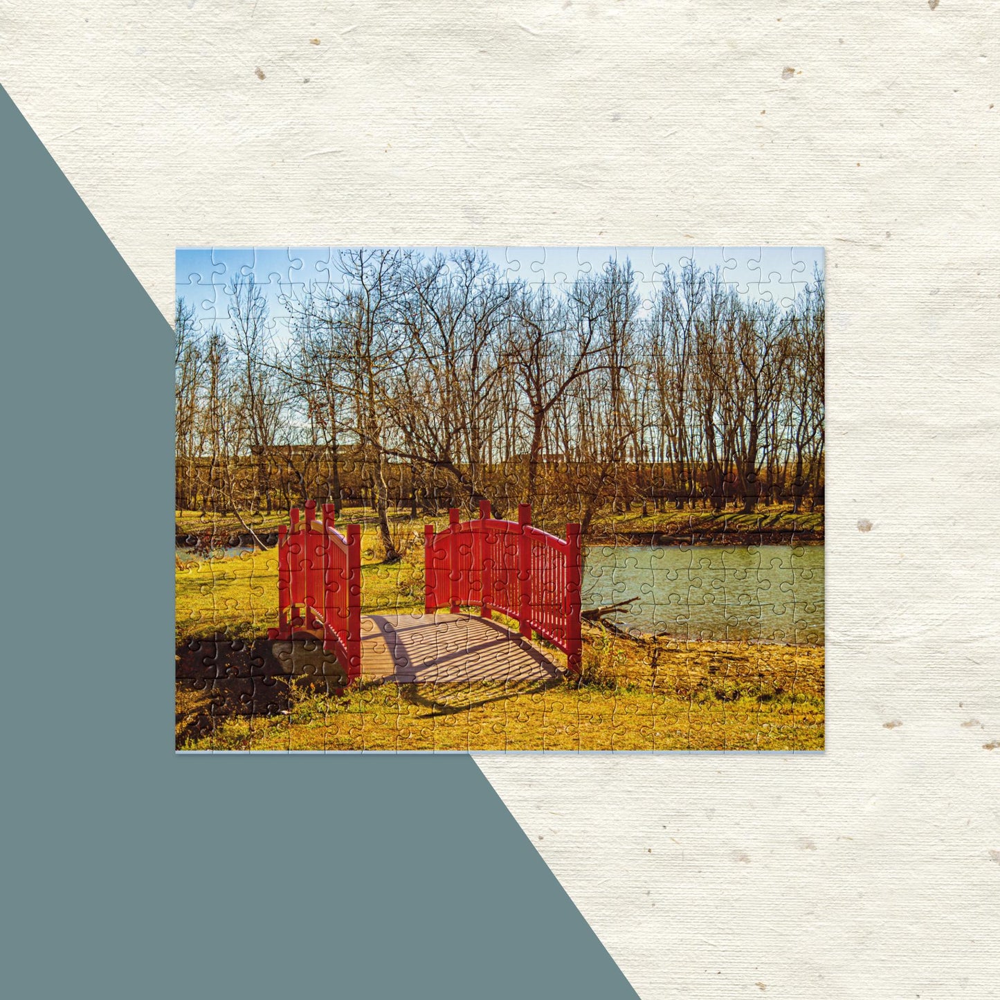 Jigsaw puzzle red bridge