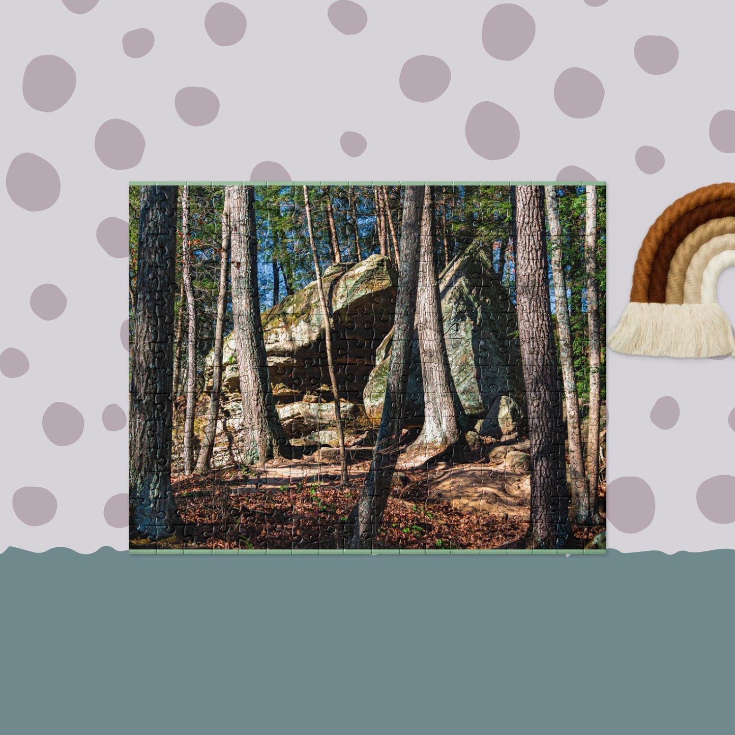 Jigsaw puzzle rock scene