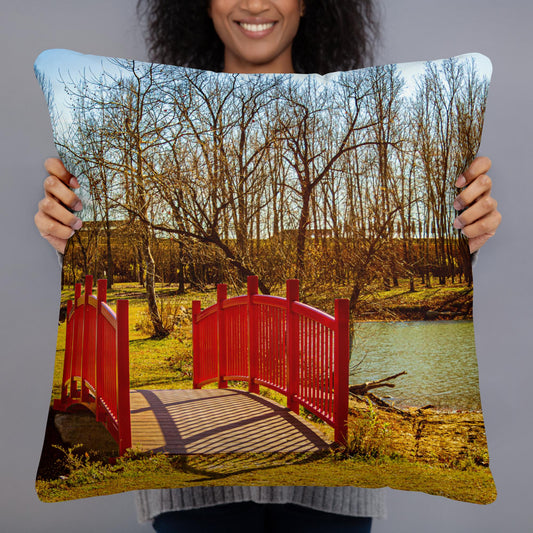 Basic Pillow red bridge