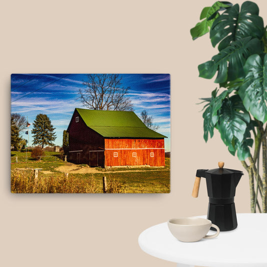 Canvas red barn