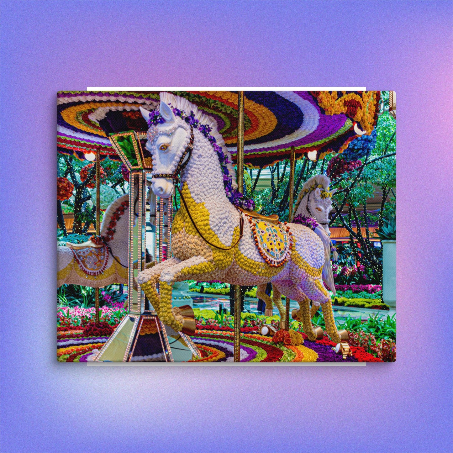 Canvas Flower carousel horse