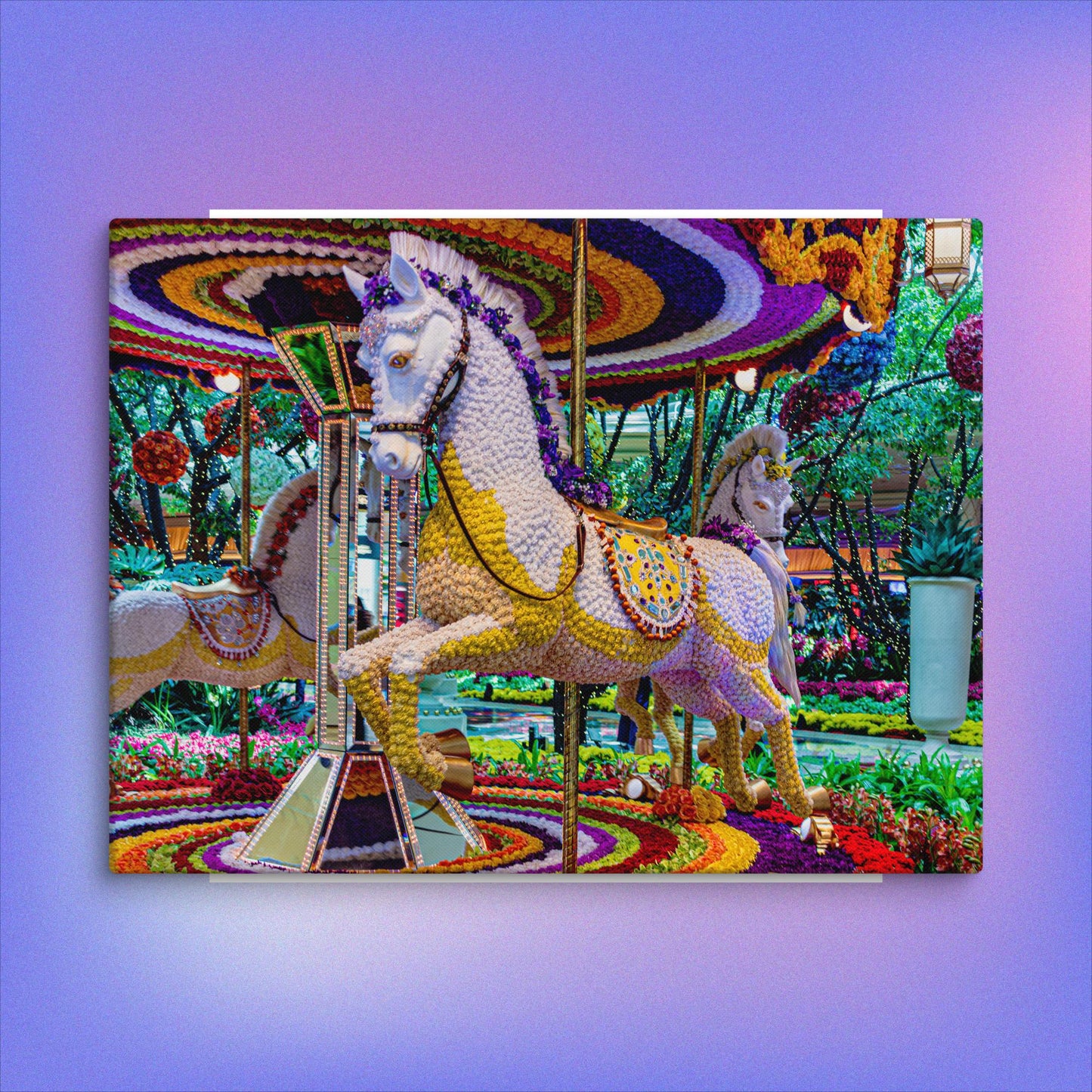 Canvas Flower carousel horse